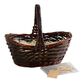 Dark Brown Gift Basket Kit With Handle image number 0