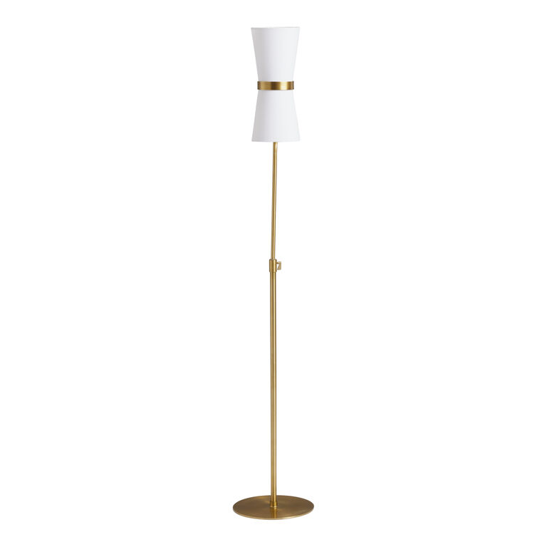 Mara Gold Metal 2 Light Adjustable Up Down Floor Lamp image number 3