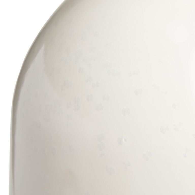Olivia Tall Ivory Pearlescent Reactive Glaze Ceramic Vase image number 2