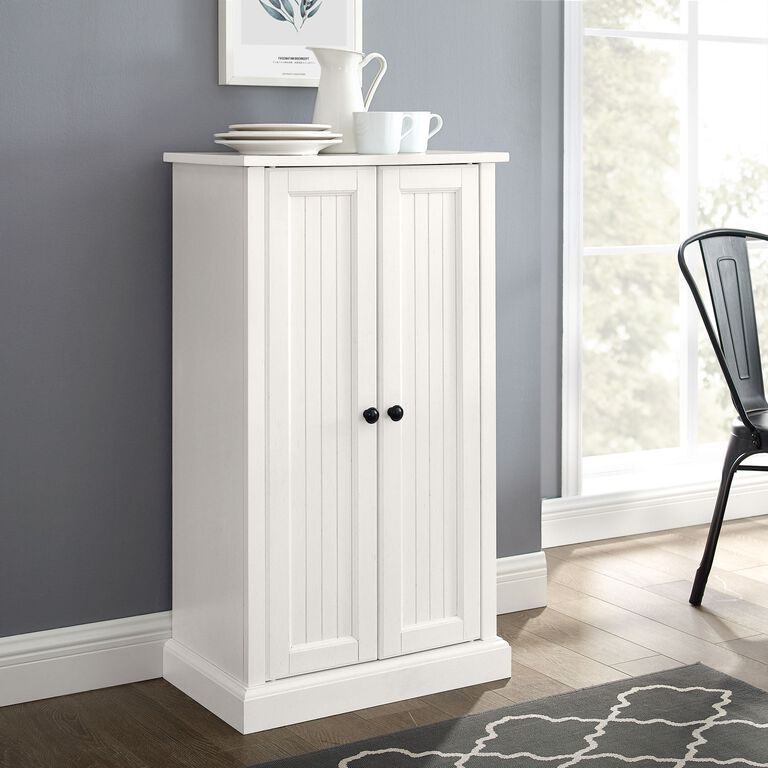 Delmar Distressed White Accent Cabinet image number 2
