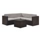 Pinamar Espresso and Gray All Weather 6 Pc Outdoor Sectional image number 0