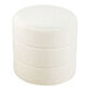 Rose Round Cream Boucle Channel Tufted Upholstered Stool image number 0