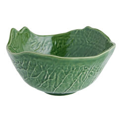 Green Cabbage Figural Serving Bowl