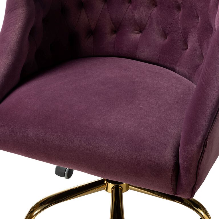 Nanette Velvet Tufted Upholstered Office Chair image number 5