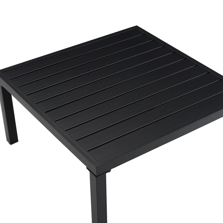 Piermont Square Matte Black Metal Outdoor Coffee Table image number 3