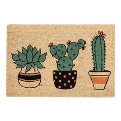 Potted Cactus Coir Doormat