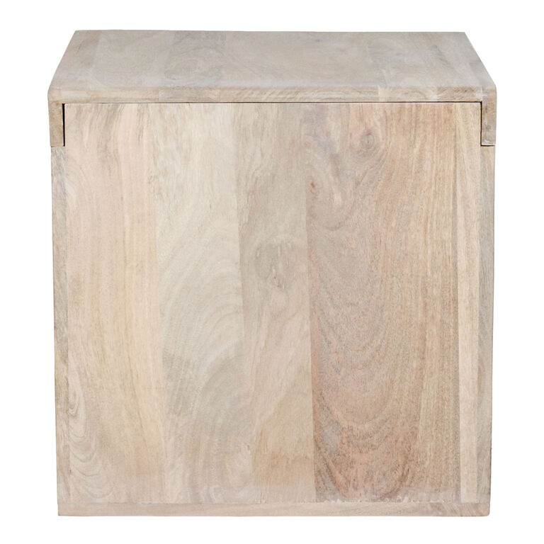 Haven Square Whitewash Mango Wood End Table image number 3
