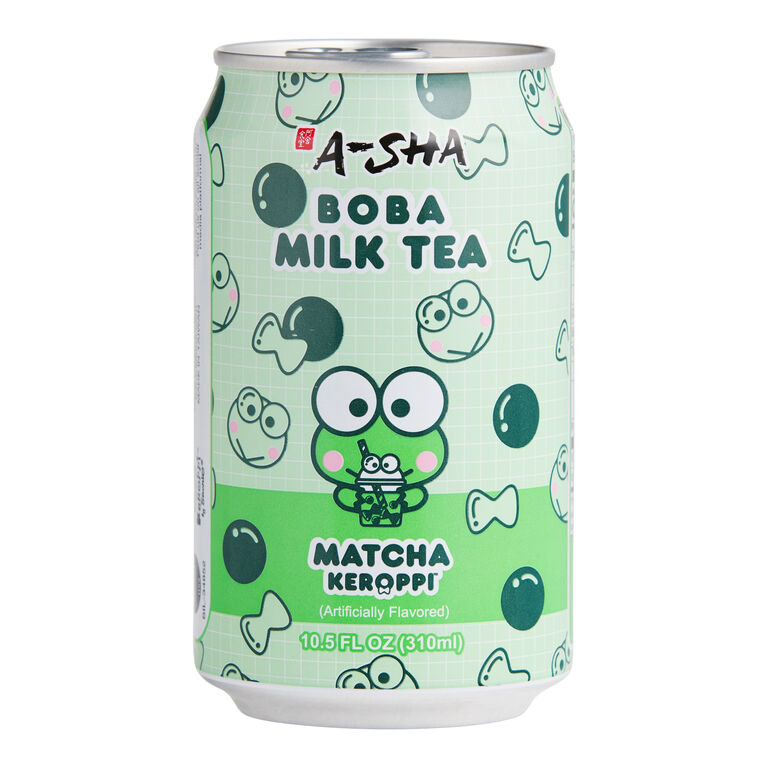 A-Sha Keroppi Matcha Boba Milk Tea image number 1