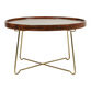 Keesey Round Wood and Metal Tray Top Folding Coffee Table image number 2