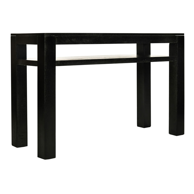 Furley Mango Wood Console Table with Shelf image number 1