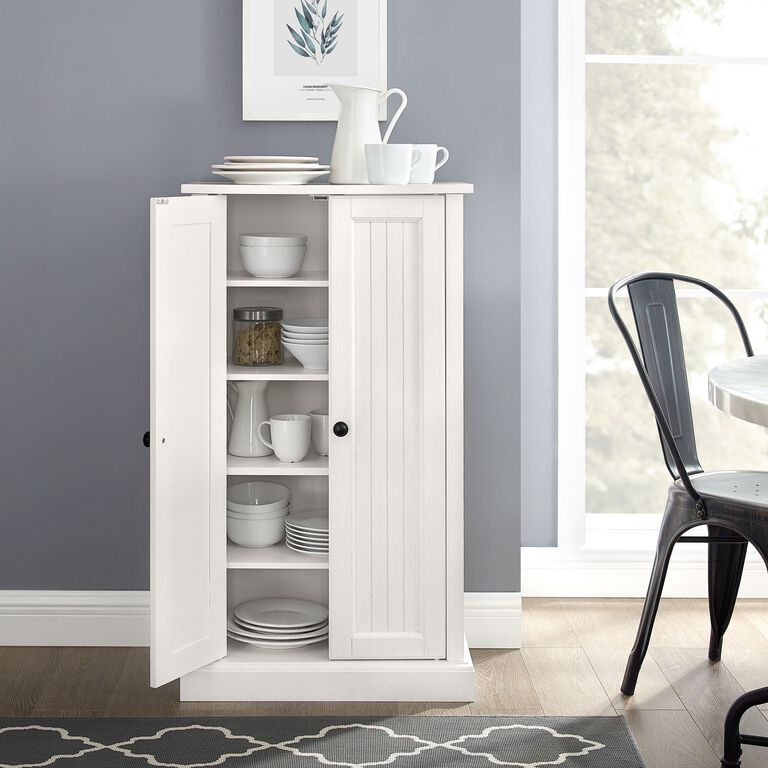 Delmar Distressed White Accent Cabinet image number 6