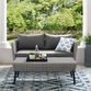 Malique Gray All Weather Outdoor Loveseat & Coffee Table image number 4