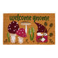 Red and Brown Welcome Gnome Coir Doormat image number 0