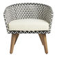 Calabria Black and White All Weather Wicker Outdoor Chair image number 1