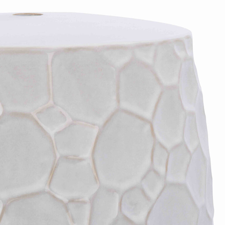 White Ceramic Bubble Side Table image number 3