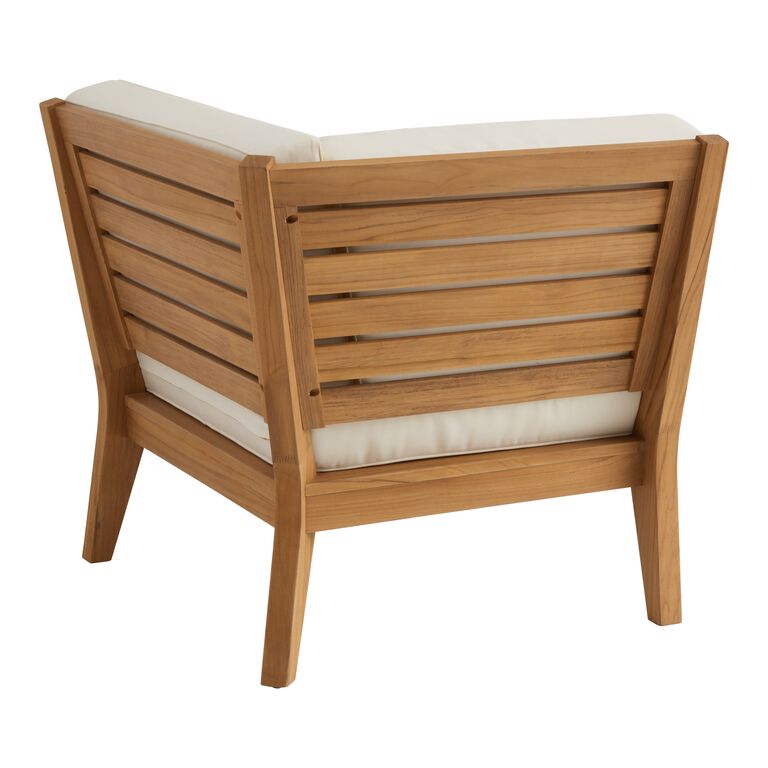 Somers Natural Teak Modular Outdoor Sectional Corner Chair image number 5