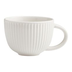 White Whittle Ribbed Dinnerware Collection