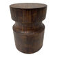 Hopewell Walnut Mango Wood Drum Side Table image number 0