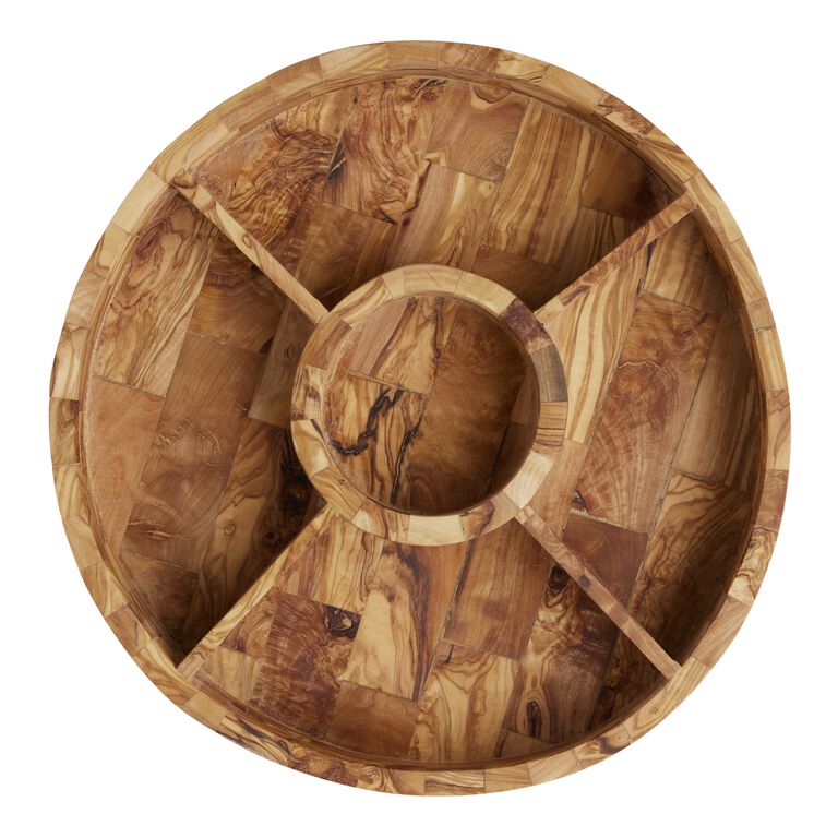 Olive Wood Sectioned Serving Tray image number 2