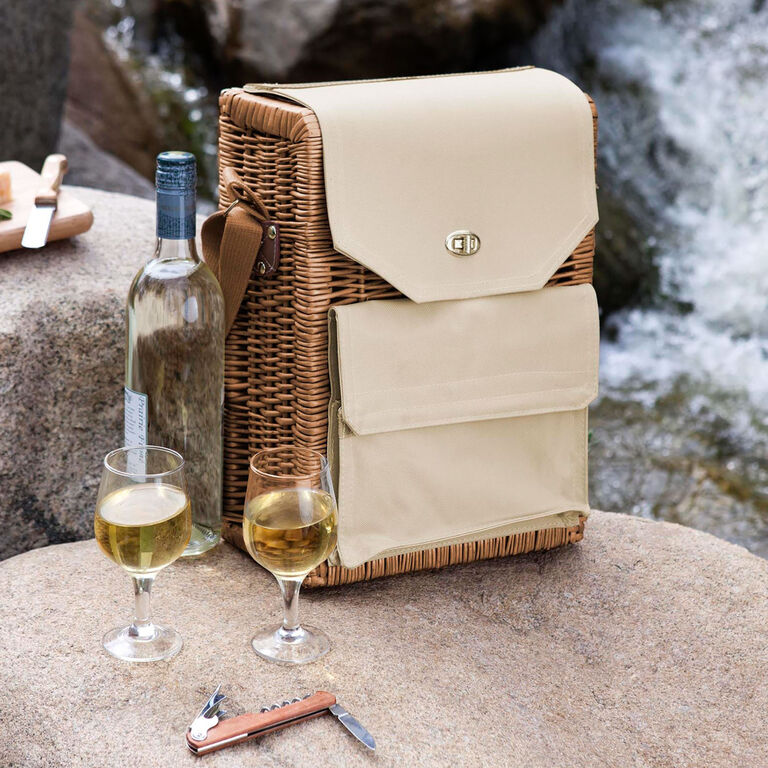 Picnic Time Corsica Willow Wine and Cheese Picnic Basket image number 2