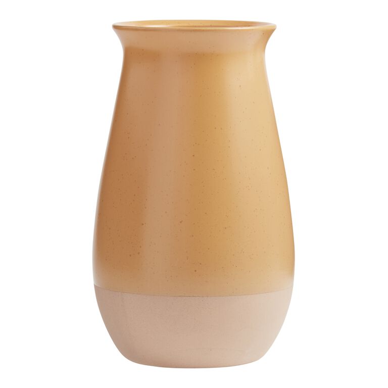 Honey Speckled Ceramic Vase image number 1