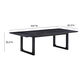 Burman Extra Long Black Wood Dining Table image number 3