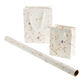 Handmade White Cotton Pressed Flower Wrapping Paper Roll image number 1