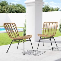 Everett All Weather Wicker Outdoor Chair Set of 2