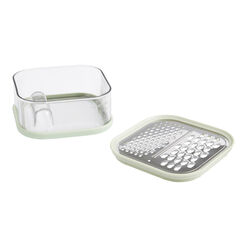 Square Stainless Steel Multi Grater with Storage Box and Lid