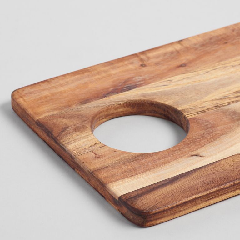 Large Acacia Wood Charcuterie and Cheese Serving Board image number 2