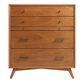 Brewton Acorn Wood Dresser With Pullout Tray image number 2