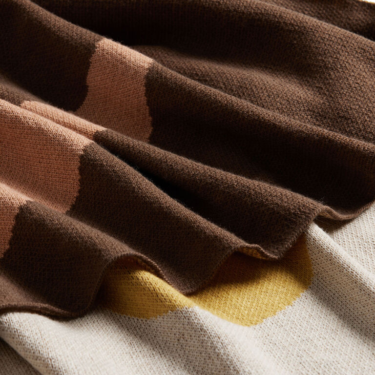 Ivory And Brown Mountain On The Go Throw Blanket image number 5
