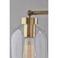 Bristol Brown Marble, Antique Brass And Glass Floor Lamp image number 1