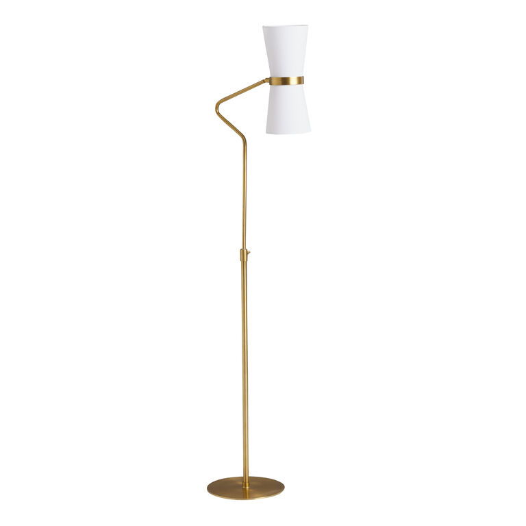 Mara Gold Metal 2 Light Adjustable Up Down Floor Lamp image number 1