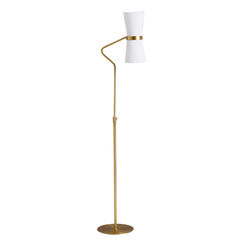 Mara Gold Metal 2 Light Adjustable Up Down Floor Lamp