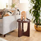 Enzo Round Espresso Wood Tripod End Table image number 1