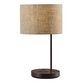 Bourne Black And Walnut Table Lamp With USB And Charging Pad image number 0