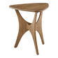 Don Triangular Light Brown Wood End Table image number 0