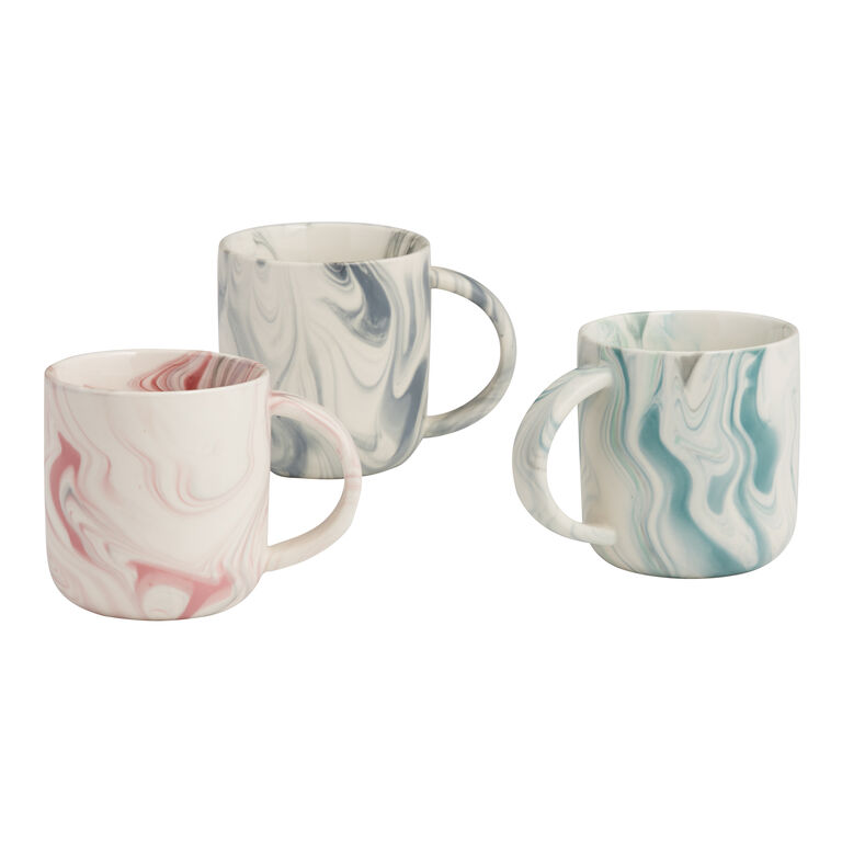 Marble Ceramic Mug Set Of 3 image number 1