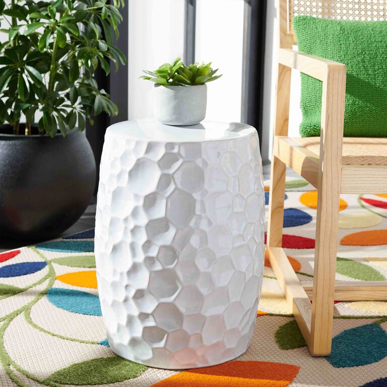 White Ceramic Bubble Side Table image number 2