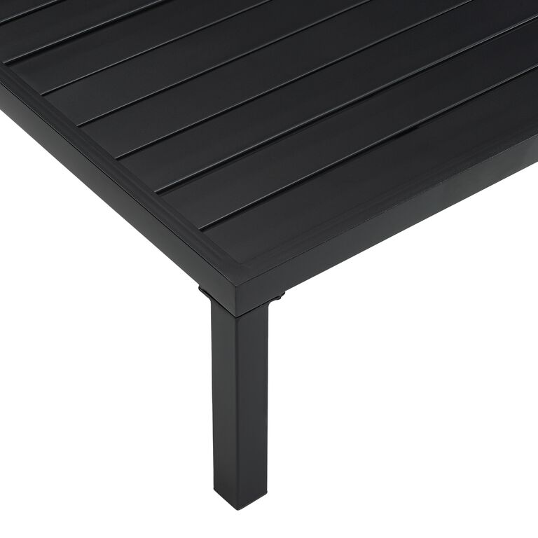 Piermont Square Matte Black Metal Outdoor End Table image number 3