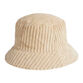 Tan Corduroy Quilted Reversible Bucket Hat image number 0
