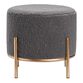 Round Sherpa Upholstered Stool image number 2