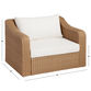 San Marcos Oversized All Weather Wicker Outdoor Armchair image number 5