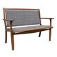 Galena Gray All Weather Wicker and Wood Outdoor Bench image number 0