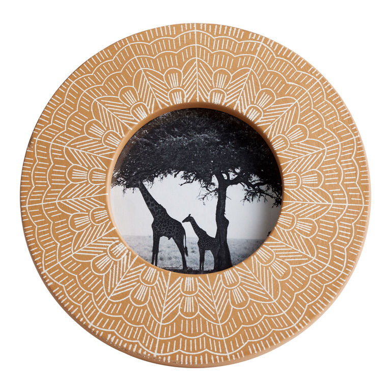 Round Terracotta and White Radiant Frame image number 1