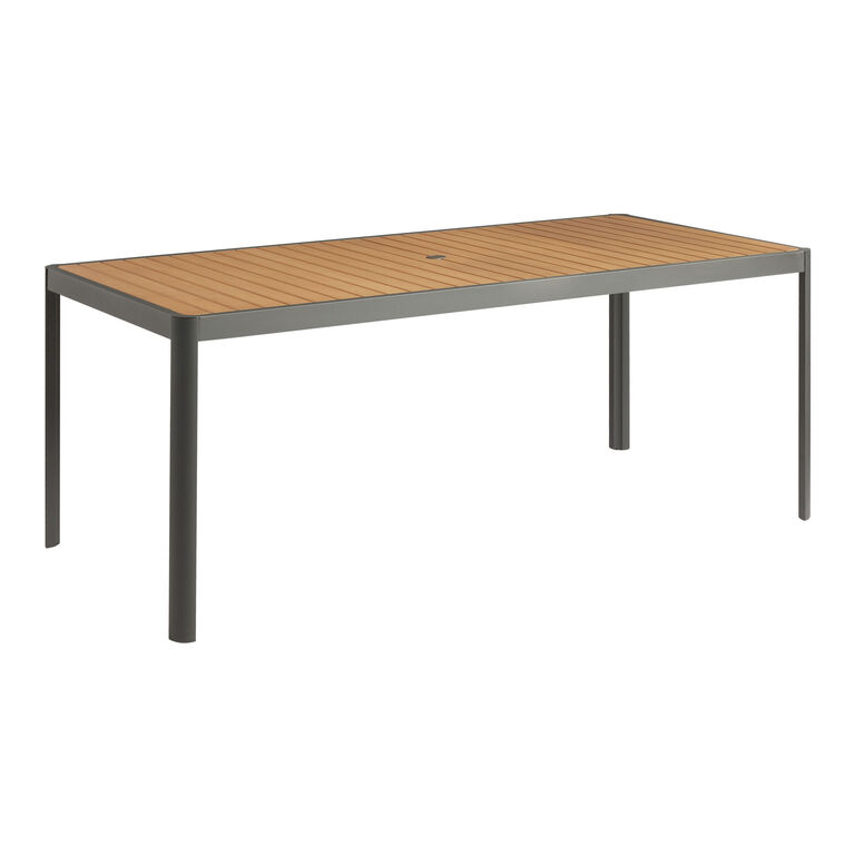 Palma Sur Eucalyptus Wood and Metal Outdoor Dining Table image number 1