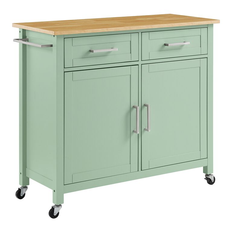 Fairview Wood Shaker Style Kitchen Cart image number 1