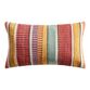Multicolor Variegated Stripe Indoor Outdoor Lumbar Pillow image number 0