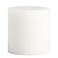 4x4 White Unscented Pillar Candle image number 0